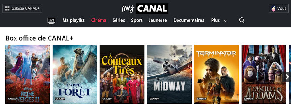 Films récents sur Canal+